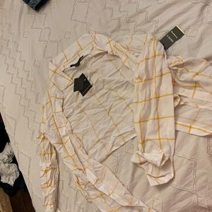 BNWT Forever 21 cropped tie button down